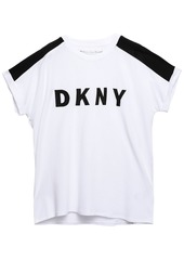 Dkny Woman Printed Stretch-cotton And Modal-blend Jersey T-shirt White