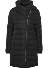 Dkny Woman Quilted Shell Hooded Coat Black