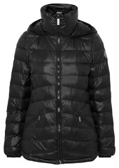 Dkny Woman Quilted Shell Hooded Jacket Black
