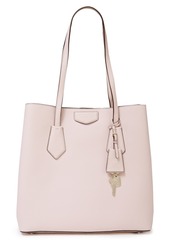 Dkny Woman Sullivan Large Textured-leather Tote Pastel Pink