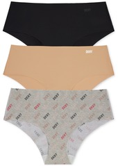 Dkny Women's 3-Pk. Litewear Cut Anywear Hipster Underwear DK5028BP3 - Black, Glow, Pearl Cream