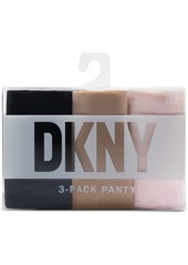 Dkny Women's 3-Pk. Litewear Cut Anywear Hipster Underwear DK5028BP3 - Black, Glow, Pearl Cream