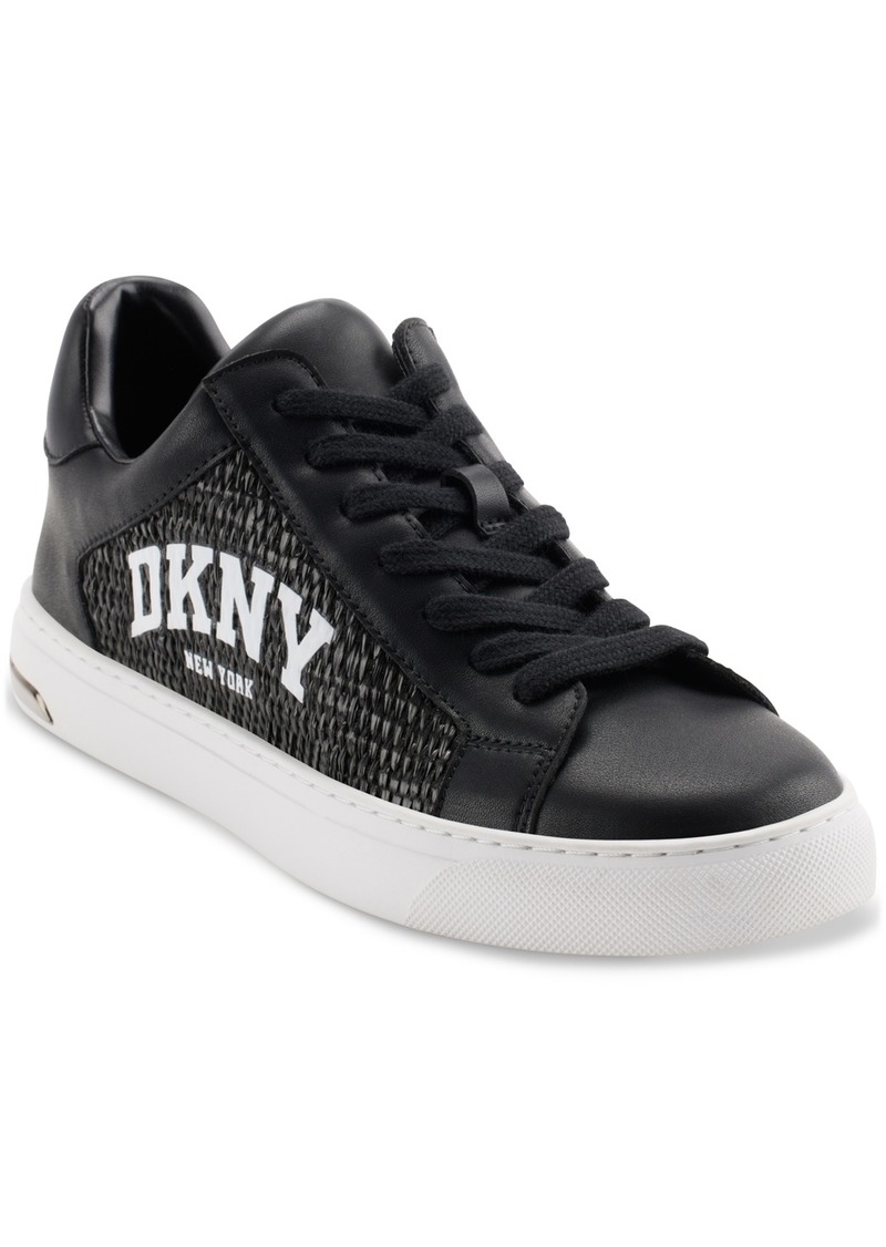 Dkny Women's Abeni Arch Raffia Logo Low-Top Sneakers - Black