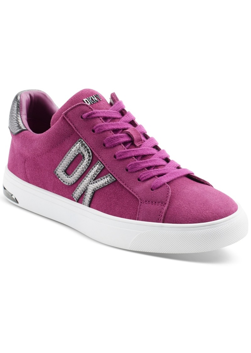 Dkny Women's Abeni Lace Up Low Top Sneakers - Berry