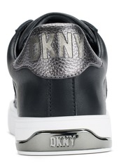 Dkny Women's Abeni Lace Up Low Top Sneakers - Black/ Dark Gunmetal