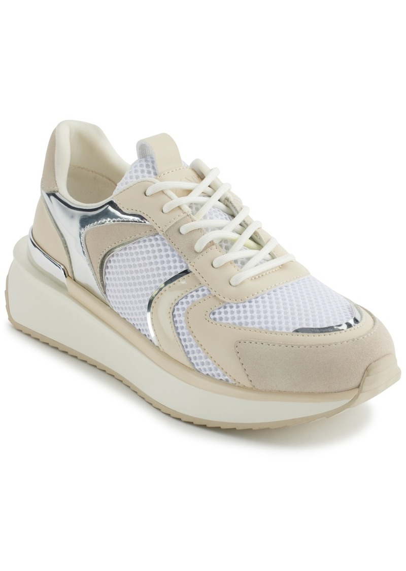 Dkny Women's Amity Lace-Up Sneakers - White/ Bone