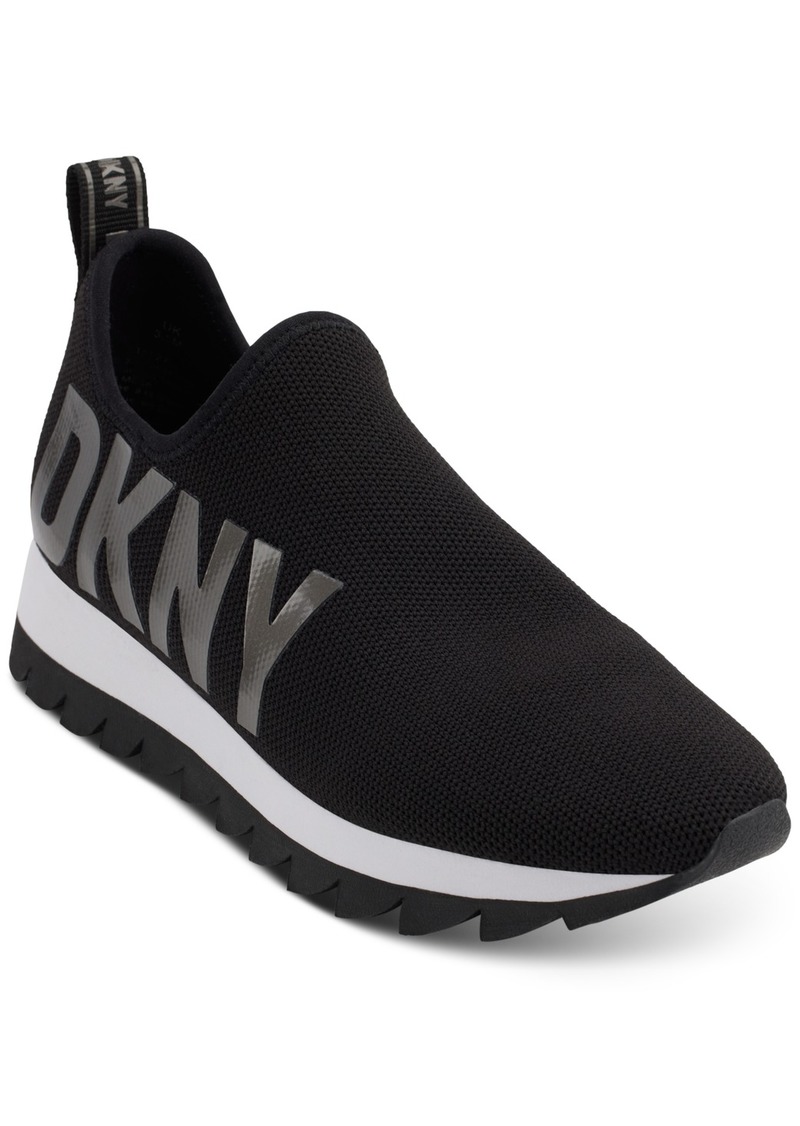Dkny Women's Azer Slip-On Fashion Platform Sneakers - Black/ Dark Gunmetal