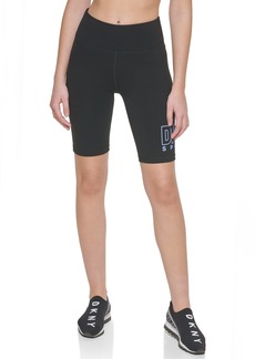 DKNY Women's Bike High Waist Outline Logo Short