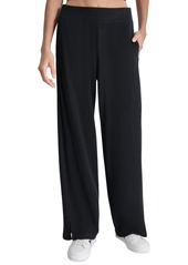 Dkny Women's Brushed Rib-Knit Straight-Leg Pants - Praline