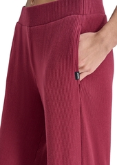 Dkny Women's Brushed Rib-Knit Straight-Leg Pants - Praline