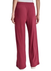 Dkny Women's Brushed Rib-Knit Straight-Leg Pants - Praline