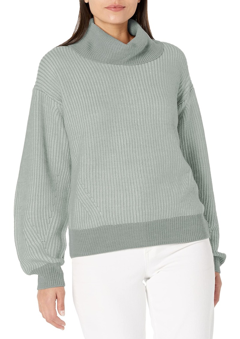 DKNY Women's Bubble Sleeve Warm Cozy Sportswear Sweater