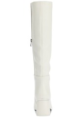 Dkny Women's Cana Block Heel Knee High Dress Boots - Soft White