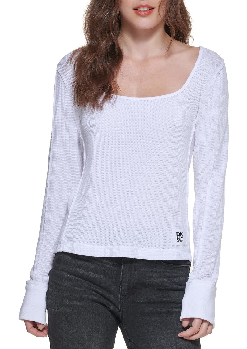 DKNY Women's Casual Essential Soft Everyday Jeans Knit Top