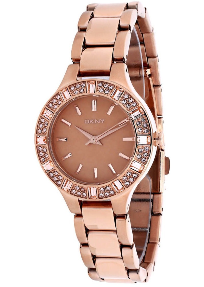 DKNY Women's Chambers Rose gold Dial Watch