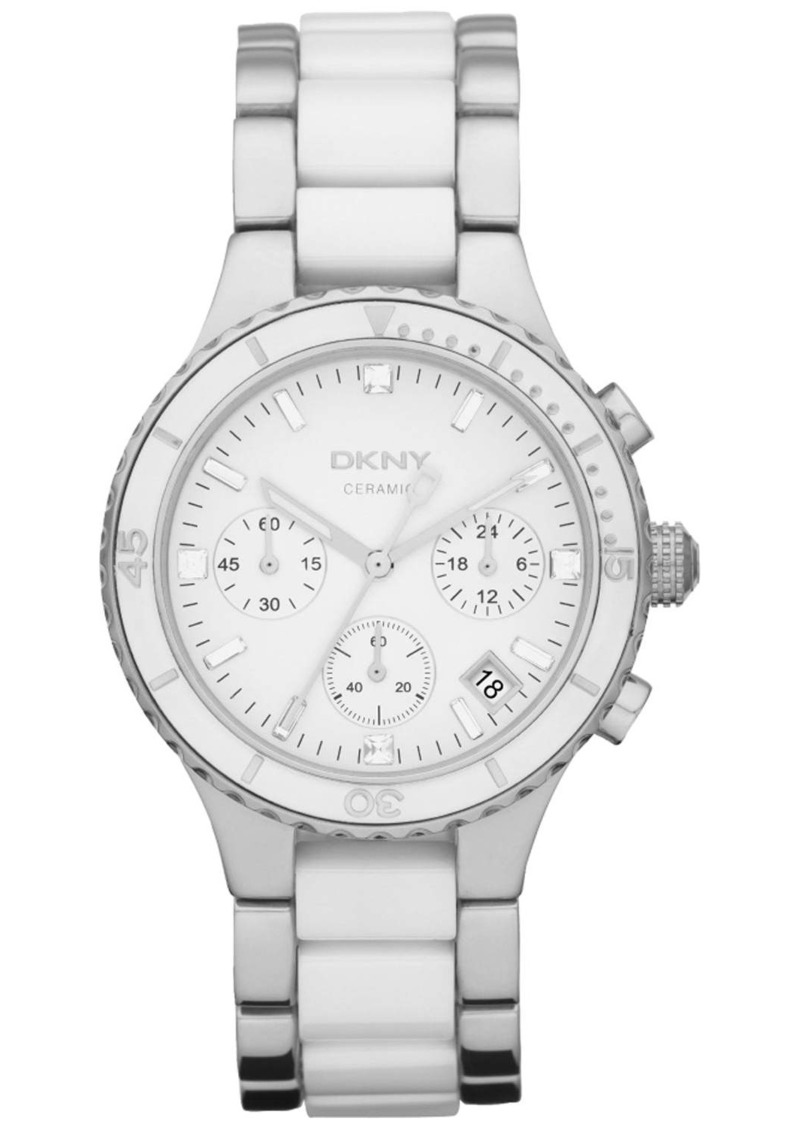 DKNY Women's Chronograph White Dial White Dial Watch