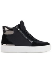 Dkny Women's Cindell Lace-Up Zipper High Top Sneakers - Pebble/ Black