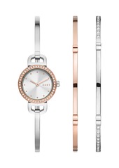 DKNY Women's City Link Two-Hand, Multicolor-Tone Stainless Steel Watch