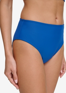 Dkny Women's Classic Mid Rise Bikini Bottoms - Pacific Blue