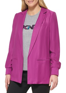 DKNY Women's Contrast Lining Modern Classic Sportswear Blazer