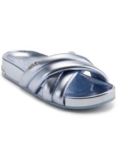 DKNY Women's Criss Cross Flat Sandal Slide