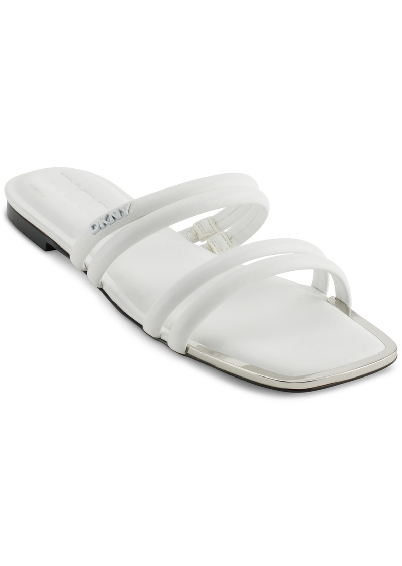 Dkny Women's Dee Strappy Slide Sandals - Brt White