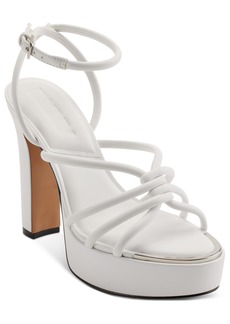 Dkny Women's Delicia Strappy Knotted Platform Sandals - Bright White