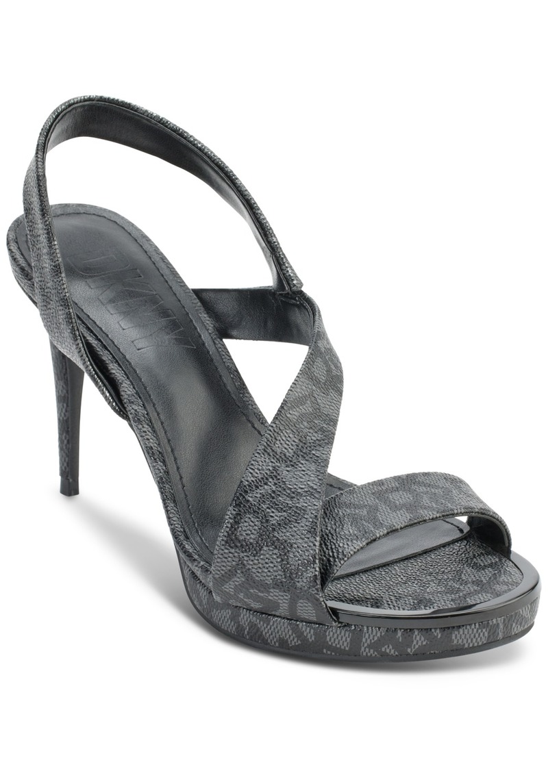 Dkny Women's Diva Asymmetrical Slingback Stiletto Sandals - Black