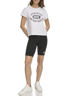 DKNY Women's Drop Out Shadow Logo Cropped T-Shirt Boxy