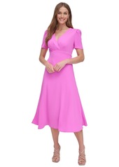 Dkny Women's Empire Midi Dress - Cosmic Pink