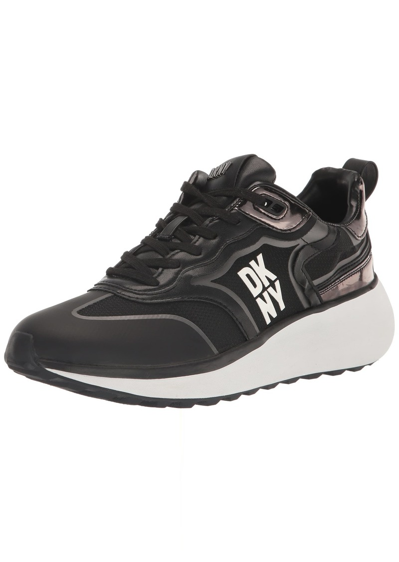 DKNY Women's AKI-Lace Up Everyday Sneaker