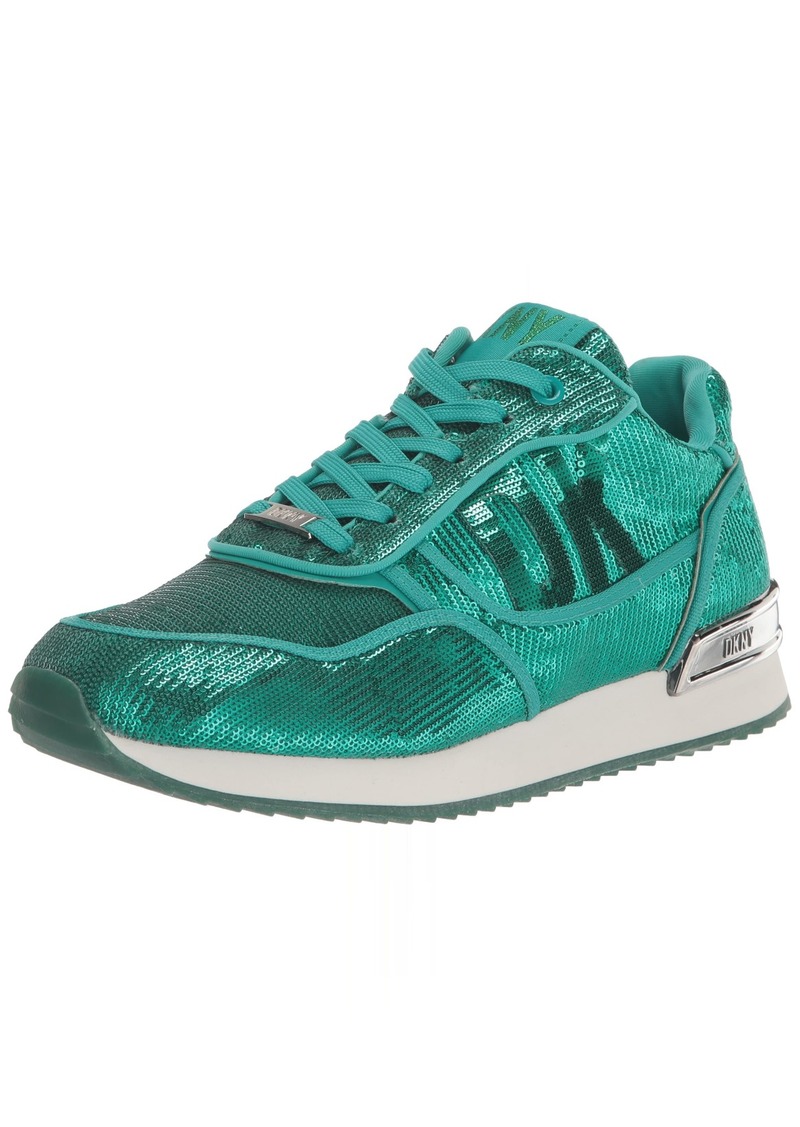 DKNY Women's Sequin Slip on Comfort Sneaker DEEP Aqua