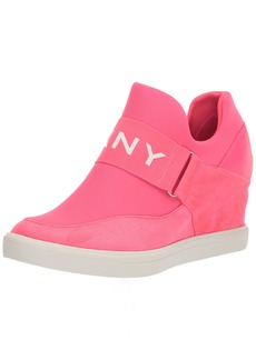 DKNY Women's Essential High Top Slip on Wedge Sneaker