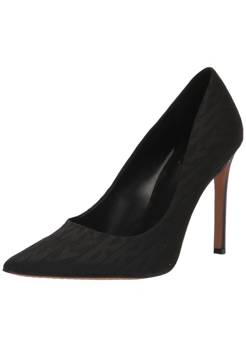 DKNY Women's Essential Open Toe Fashion Pump Heel Sandal Heeled Black/Black 16
