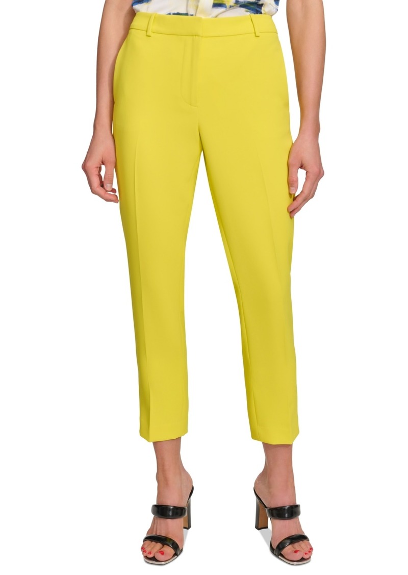 Dkny Women's Essex Slim Ankle Pants - Fluro Ylw