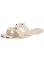 DKNY Women's Everyday Glynn-Flat Sandal Egg NOG