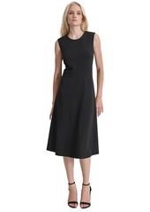 Dkny Women's Fit & Flare Rhinestone-Embellished Dress - Black