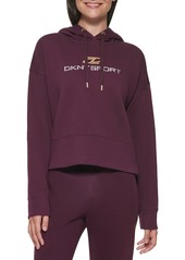DKNY Women's Sport Fleece Long Sleeve Logo Hoodie
