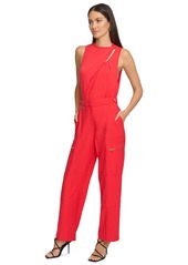 Dkny Women's Frosted Twill Mid Rise Cargo Pants - Flame