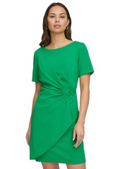 Dkny Women's Gathered-Sleeve Sheath Dress - Apple Green