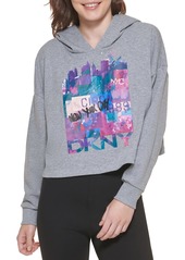 DKNY Women's Graffiti Hoodie Comfy Sportswear Sweatshirt