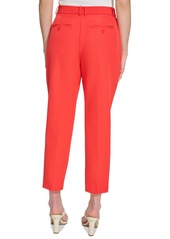 Dkny Women's High Rise Cropped Pants - Flame