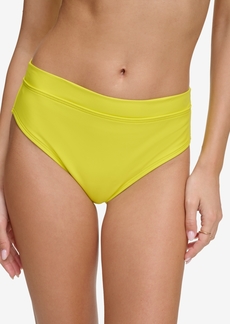 Dkny Women's High Waist Bikini Bottoms - Fluro Yellow