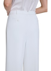 Dkny Women's High-Waist Pleated Wide-Leg Pants - White