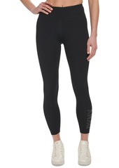 Dkny Women's High-Waisted Side-Logo 7/8 Leggings - Black