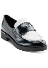 Dkny Women's Ivette Slip-On Penny Loafer Flats - Black/ Pebble Combo
