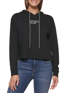 DKNY Women's Jeans Logo Drawcord Pullover  S