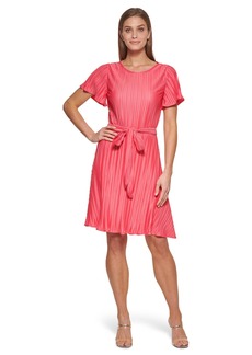 DKNY Women's Jersey Pleated Cocktail Dress