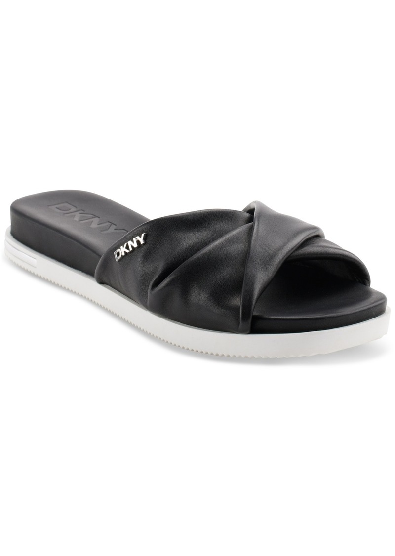 Dkny Women's Jezebel Twisted Slide Sandals - Black