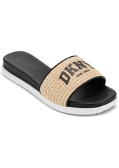 Dkny Women's Joa Logo Slide Sandals - Natural/ Black